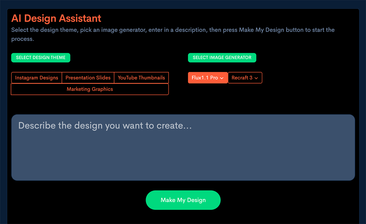 Prompt generation interface